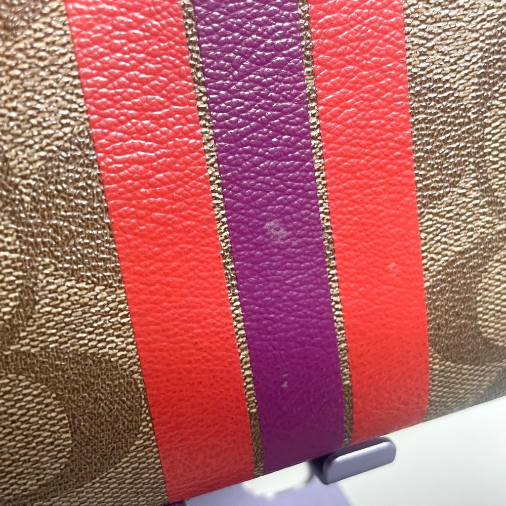 Coach Brown and Red Wristlet - Picture 7 of 14